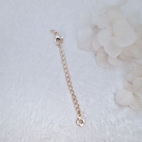 Карабин 10 мм с удлиняющей цепочкой, 65 мм, клевер, 14К, цвет — золото