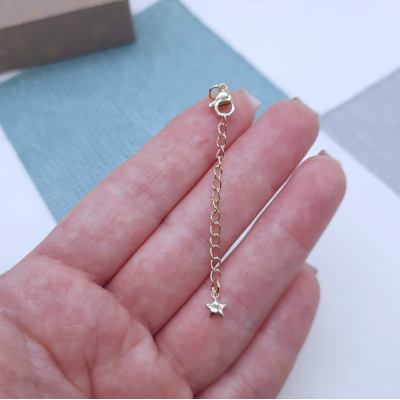 Карабин 10 мм с удлиняющей цепочкой, 65 мм, звезда, 14К, цве...