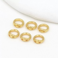 Протектор Кільце гладке, 5 мм, 18К, колір - золото, 6 шт.