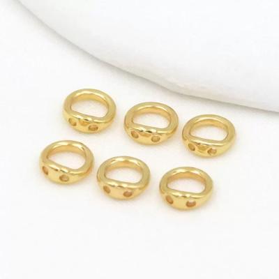 Протектор Кольцо гладкое, 5 мм, 18К, цвет - золото, 6 шт