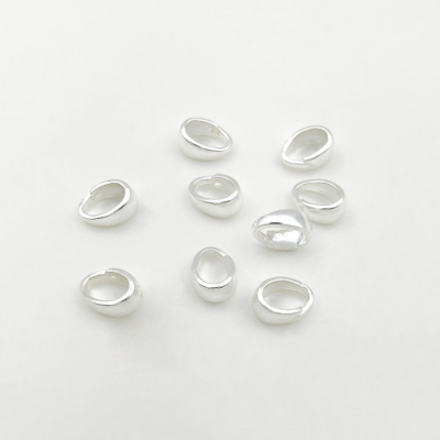 Бейл Лавор, 3х5х7 мм, родий, цвет - светлое серебро, 10 шт.