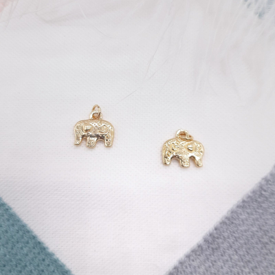 Кулон Щасливий слон, 14х15 мм., 18К, колір - золото Кулон Щасливий слон, 14х15 мм., 18К, колір - золото