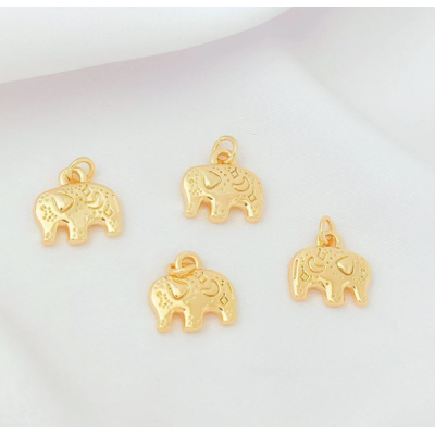 Кулон Щасливий слон, 14х15 мм., 18К, колір - золото Кулон Щасливий слон, 14х15 мм., 18К, колір - золото