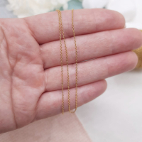 Цепь Газаль, нерж. сталь, 18К, ширина 1 мм, цвет - золото, 1 м.