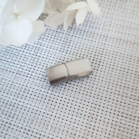 Замок магнітний для шнура 8х4 мм., родій, колір - матове срібло