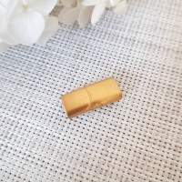 Замок магнітний для шнура 8х4 мм., 18К, колір - матове золото