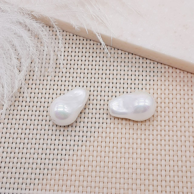 Жемчужина Грация, Shell pearl, 12x22 мм, белая , 6-12 г, 1 шт.