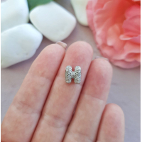 Кулон Твоя буква - Н, родий, 10х10 мм., цвет - светлое серебро Кулон Твоя буква - Н, родий, 10х10 мм., цвет - светлое серебро