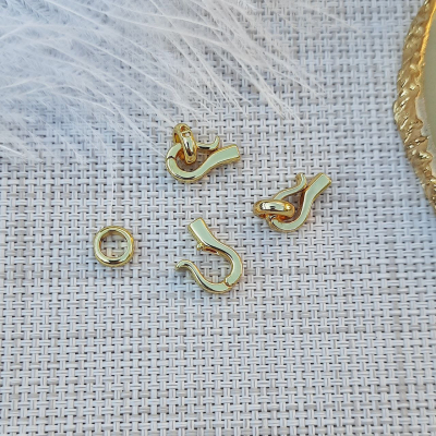 Замок с концевиками Амалия XL, 18К, 20 мм, цвет - золото