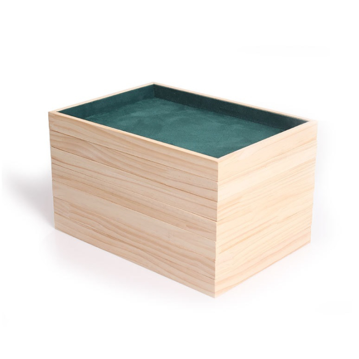 Органайзер для ювелірних прикрас, зелений, короб, 35х24х3 см.