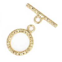 Застежка - тогл Северное сияние, 14К, диам. 14 мм., цвет - золото G03