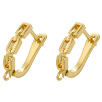 Швензы Палермо, 18К, 12х17 мм., цвет - золото, пара