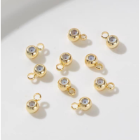 Силіконовий стопер з кільцем, 6х4х3 мм., 18К, колір - золото, 4 шт. Силіконовий стопер з кільцем, 6х4х3 мм., 18К, колір - золото, 4 шт.