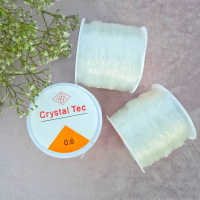 Нитка-резинка силиконовая, 0,6 мм., прозрачная, 50 метров.