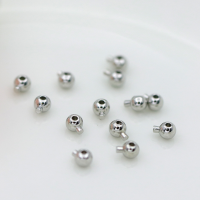 Кримпы One Touch самозажимные, родий, размер 3,2 мм., цвет - платина, 10 шт. Кримпы One Touch самозажимные, родий, размер 3,2 мм., цвет - платина, 10 шт.