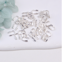 Протекторы для тросика, родий, 4,5 мм., цвет - светлое серебро (набор 100 шт)