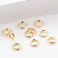 Кільця заводні, 6 мм, 18К, колір - золото, 20 шт.