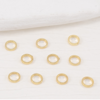 Кольца неразъемные, 8 мм, 18К, цвет - золото, 10 шт. Кольца неразъемные, 8 мм, 18К, цвет - золото, 10 шт.