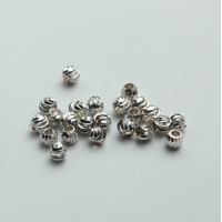 Роздільні намистини з огранюванням 2,5 мм, родій, колір - платина, 20 шт.