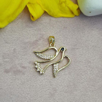 Кулон Птах Щастя, 18К, 10х17 мм., колір - золото G01