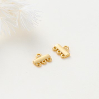 Конектор-розгалужувач 1-3 нитки, 18К, 11 мм., колір - золото, 4 шт.