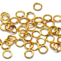 Колечки 5 мм, 18К, толщина 0,8 мм., цвет - золото, 20 шт.