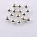 Разделительные бусины круглые, 2,5 мм., родий,  цвет - серебро, 50 шт.