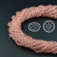 Бусины Стекло(хрусталь) Гальваника, рондель, 2х3 мм. АВ-Цвет: гуашь, нить 38 см., около 125 шт.