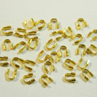 Протекторы для тросика 18К, цвет - золото (набор 10 шт)