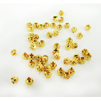 Разделительные бусины с огранкой, 2,5 мм, 18К, цвет - золото, 20 шт. Разделительные бусины с огранкой, 2,5 мм, 18К, цвет - золото, 20 шт.